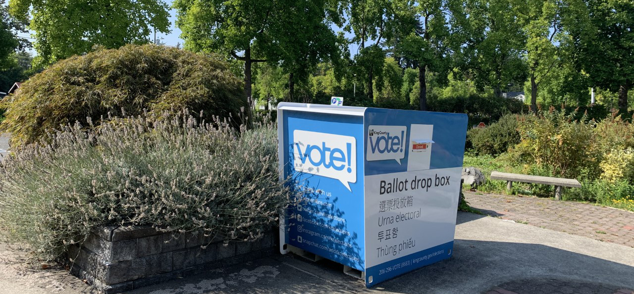 Ballot box at North Seattle College