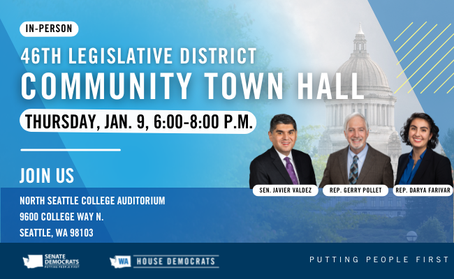 North Hosting 46th Legislative District Community Town Hall Jan. 9 